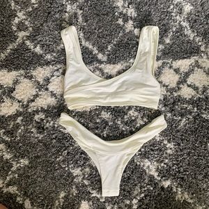 fae swim bikini set white